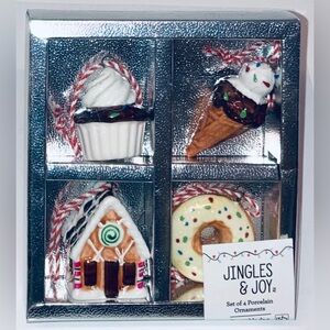 Jingles & Joy Porcelain Sweet Treats & Desserts Ornaments - NEW!